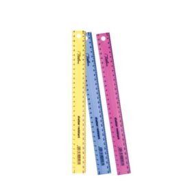 Ruler Color Plastic 30cm 26-0401-30 zwaap