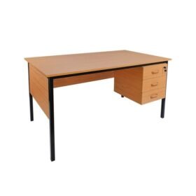 Teachers Desk 1500 3D Oak Front zwaap