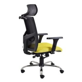 WC6 Winston side High Back Synchro With Head Rest&Coat Hanger yellow zwaap