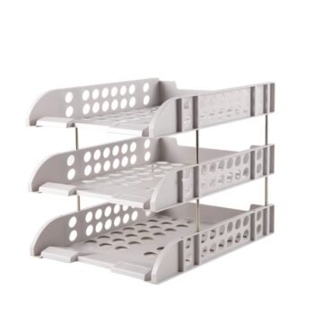 Document Tray 3-Tier Plastic white