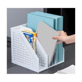 Magazine and File Holder white - Adjustable