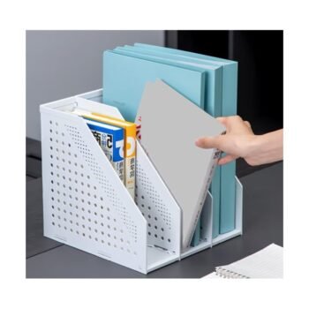 Magazine and File Holder white - Adjustable