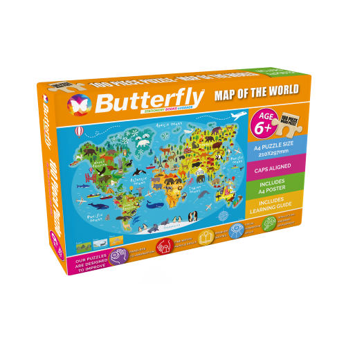 Map of the World Wooden Puzzles 100piece