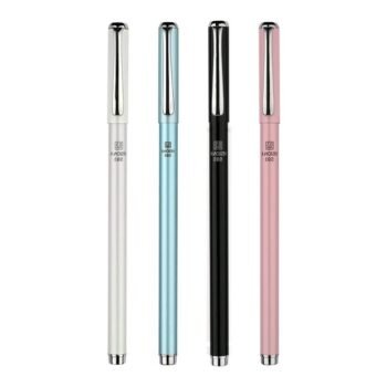 Metal Pens Deli S93 Black Gel pack of 4