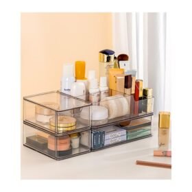 Stackable Drawer Organizer – Transparent Plastic Glass