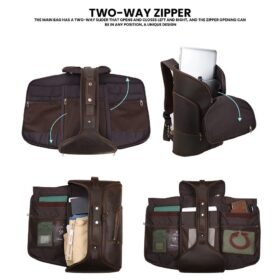 VersaTech Flexible Leather Backpack side