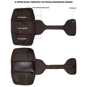 VersaTech Flexible Leather Backpack side