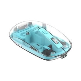 Transparent Shell Mouse rechargeable blue